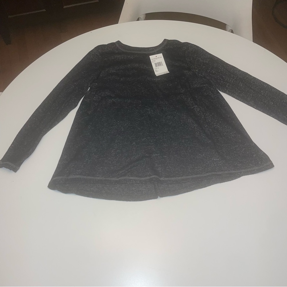 NWT Good Luck Girl Grey Long Sleeve Top M